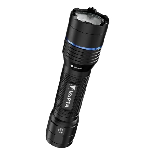 VARTA Lampe Torche LED rechargeable, Night Cutter Pro F20R Tactique, 1000 lm, Brise-vitre, Étanchéité IP67, Aluminium de qualité aéronautique, Étui de ceinture et cordon inclus