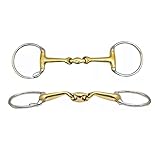 Lift Sports EGGBUTT Horse Verbindend Bit Snafflle Double Jointed Lozenge Fat with German Silver & Steel (5 Inches)