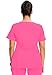 Cherokee Infinity Womens Mock Wrap Scrub Top, 4 Pockets, Rib-Knit Panel, Moisture-Wicking 360° Stretch - 2625A, XL, Carmine Pink