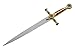 SZO Supplies 21.5-Inch Medieval Masonic Replica Dagger – Stainless Steel Blade, Gold & Red Decorative Handle with Scabbard – Ideal for Collectors, Cosplay, and Displays - Image 1