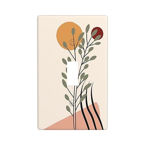Indokyeyqaz 11564 Mid Century Boho Light Switch Cover Decorative Single Toggle Wall Plate Outlet Cover cover