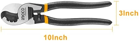 INGCO 10" Cable Cutter Heavy Duty Wire Cutter for Aluminum, Copper, Communications Cable Electrician Lineman Tools HHCCB0210