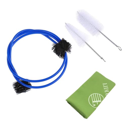 HZAOPZE 4 piezas Kit de Limpieza y Cuidado de Trompeta Cepillos de Boquilla Trompeta Cepillo de Válvula Cepillo Flexible con Paño de Limpieza Limpieza de Cepillo Trompetas para Protección Trompetas