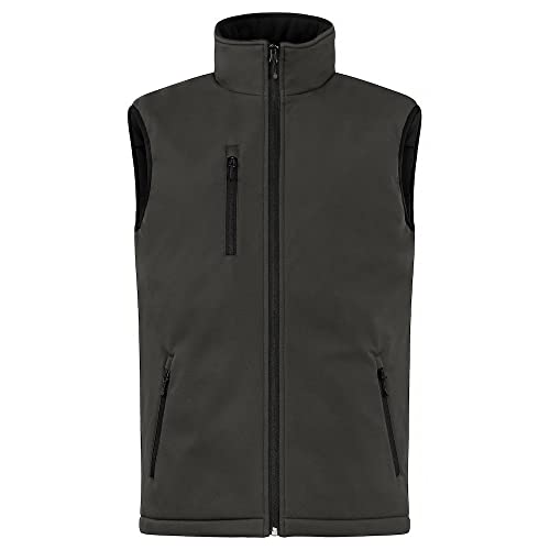 CliQue Mens Softshell Padded Gilet (4XL) (Dark Grey)