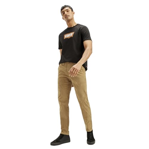 Image of Men's Light-Brown Slim Tapered Fit Chinos