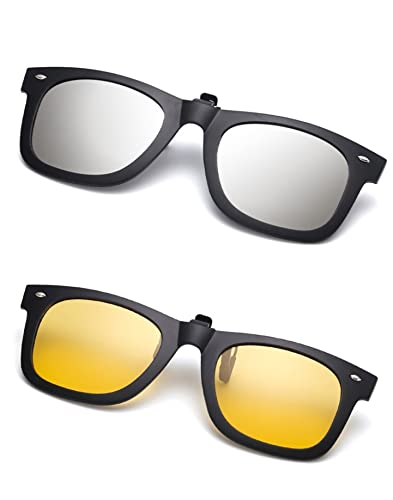 Image of Sunglasses fit over Glasses Clip On Polarized sunglasses for Prescription Glasses Flip Up Fishing Driving Glasses