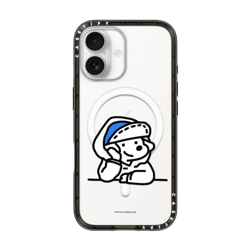 CASETiFY �R���p�N�g iPhone 17 �P�[�X [MagSafe�Ή�/���^ �y��/�ϏՌ�] - mini JOHN (Lover) - �N���A �u���b�N
