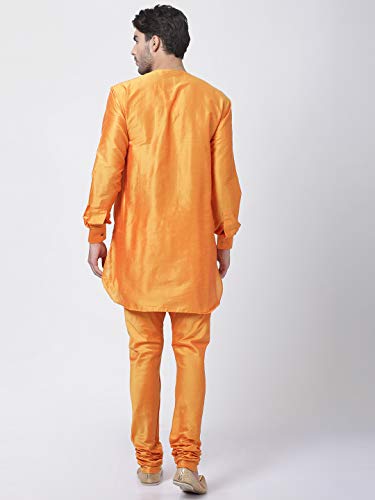 Image of VASTRAMAY Men's Black Cotton Blend Kurta and Pyjama Set