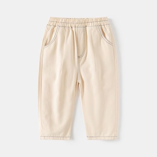 Boys Wide Leg Pants Baggy Straight Casual Trousers Elastic Waist Joggers Kids Solid Color Loose Y2K Hiking Pants3