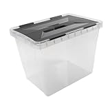 DESIGN: Conception empilable avec bac transparent pour voir rapidement le contenu. Le couvercle d'aile en deux parties se ferme hermétiquement et reste bien en place.