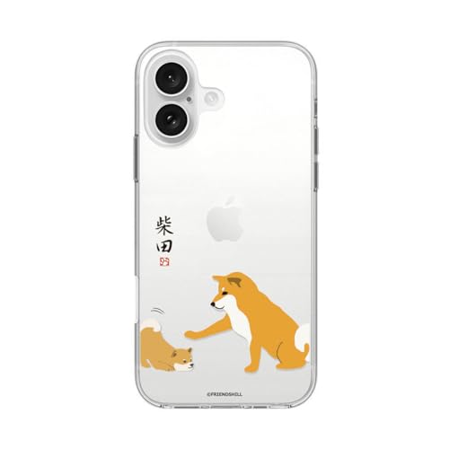 abbi FRIENDS iPhone 16 �P�[�X ���΂����� �\�t�g�N���A�P�[�X [ ���� �������h�~ TPU �ϐF���ɂ���UV�v�����g �h�o Qi�[�d ���C�����X�[�d ] ���킢�� �L�����N�^�[ �A�b�v�� �A�C�t�H���P�[�X ABF27228i16 �q