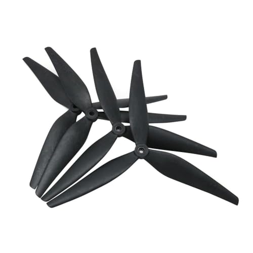Hélices tripales nylon carbone 10 pouces 1050 pour drone FPV long range 5mm - 3