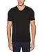 Perry Ellis Men's Stretch Pima V-Neck Tee Shirt, Black, Extra Extra Large