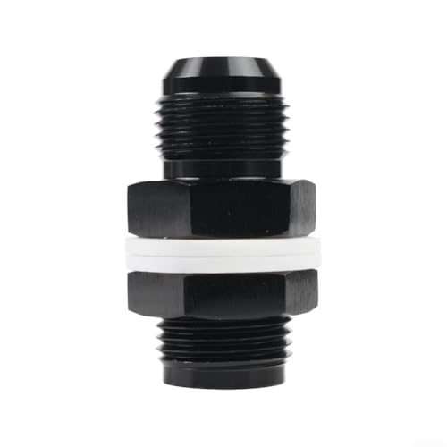Raccord de cloison en aluminium anodisé noir pour système de carburant de voiture et camion Connecteur d'étanchéité étanche (AN10)