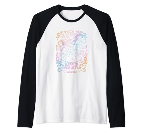Disney Princesses Raglan Tee pour revivre la magie de l'enfance avec un style rétro unique