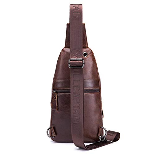 Vintage Leather Sling Bag Backpack for Men Women Crossbody Shoulder Chest Day Pack Backpacks Daypacks Outdoor Travel
