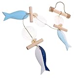 NOLITOY 地中海風 壁面装飾 魚と貝殻デザイン ウィンドチャイム ペンダン