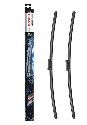 Image of BOSCH 3397014115 AeroTwin Wiper Blade Combo - Set of 2 (27 inch& 27 inch) Pinch Tab | Driver and Passenger Side Original Equipment Replacement Blades