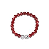 Hevont Japan Anime One Piece Portgas D Ace Bracelets for Anime Fans(Red Agate)