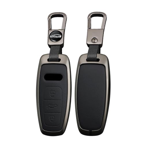 Étui clé Audi en cuir et métal premium pour A6 Q7 E-Tron protection luxe