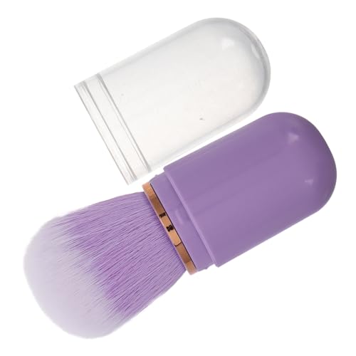 Tofficu Brocha de Maquillaje Retráctil para Polvos y Rubor, Pincel Portátil con Cerdas Suaves, Tamaño Mini para Viaje, Herramienta Versátil para Aplicación de Base E Iluminador, Color