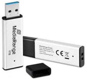 MediaRange USB Flash Drive 1 Tb USB Type-A 3.2 Gen 1 (3.1 Gen 1), W129162343 (Type-A 3.2 Gen 1 (3.1 Gen 1) Black, Silver)