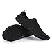 HOTROAD Scarpe da acqua leggere a piedi nudi Sandali da spiaggia slip-on per donne, uomini e bambini River Camping Turismo Surf Scarpe da Sub Pantofola-001-Nero 39