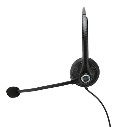 Tuore Wired Telephone Headset, Lightweight Binaural Business Headphone Soft Ear Cushions In Line Control Noise Reduction With 330 Degree Mic For Call Center (Usb Interface) #TOP3
