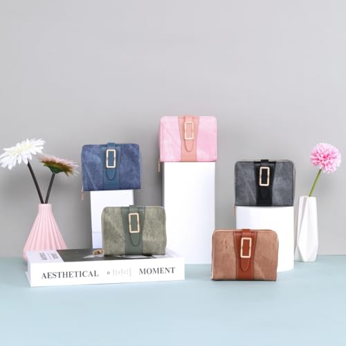 Women’s Small Bifold Wallet, PU Leather Purse with Card Slots, Coin Pocket, Fashionable Small Wallet for Ladies2