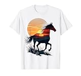 Equitación Puesta del sol Trail Ride Horse Lovers Design Camiseta