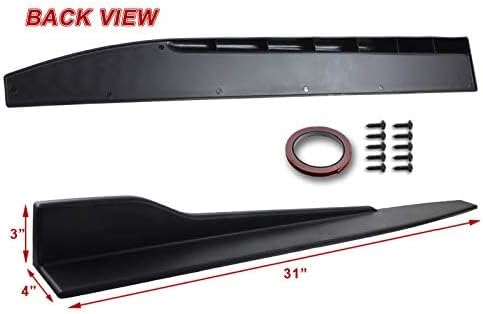 Stay-Tuned, ABS Plastic Front Bumper Lip Spoiler Body Kit+Universal 31" Side Skirt Diffuser, Fit for 2016-2019 BMW 3-Series F30 F35, Auto Exterior Accessory, 5PC (Unpainted Black)