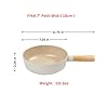 FIKA 7 inch Mini Stir Fry Wok with Wooden Handle, Induction Compatible Cookware for All Stovetops, Kitchen Essential Ceramic Coating Skillet, Healthy Cooking Omelet Frying Pan, Made in Korea (18cm) #1