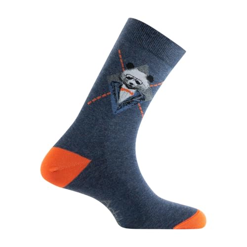 ACHILE - Mi-chaussette jersey 'Smart Panda' Coton peigné - couleur - Marine - Pointure - 39-46