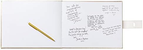Busy B Wedding Guest Book - 64 Page Gold Guest Book with Pen