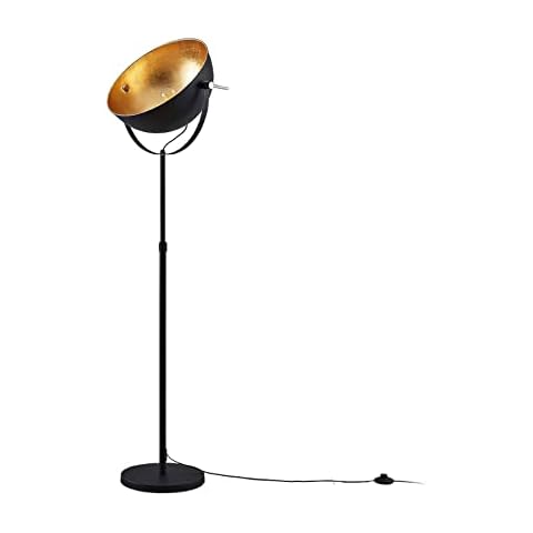 Lindby Stehlampe Schwarz Gold, Stehleuchte Metall Cover