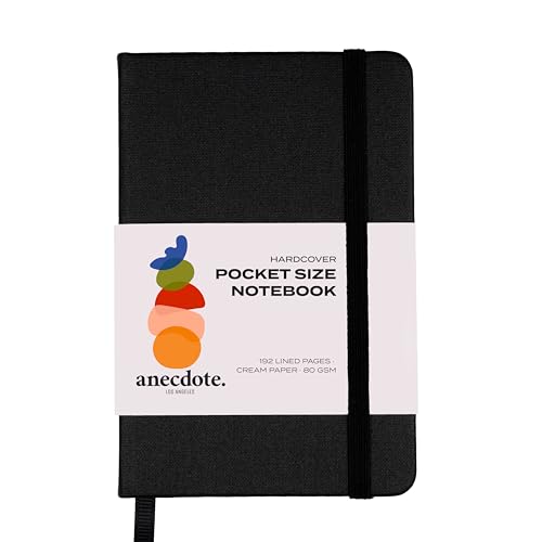 Carnet de poche de qualité supérieure ANECDOTE petit format noir pour notes durables - 2