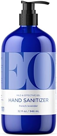EO Hand Sanitizer Gel, 32 Ounce (Pack of 1), French Lavender, Organic Plant-Based, Botanical Extracts