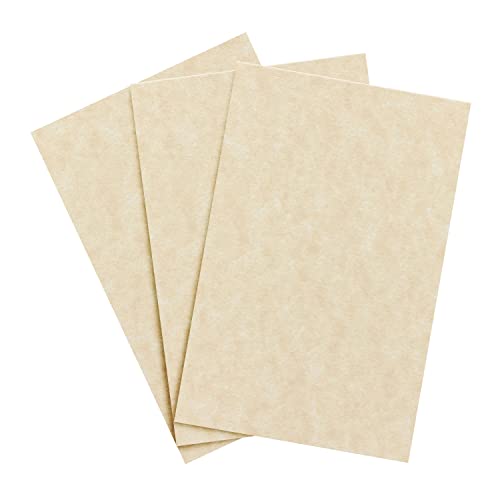 Aged Parchment Cardstock – Multipurpose Parchment Card Stock for Certificates, Menus and Wedding Invitations | Medium Weight 65lb Cover (176gsm) | 11 x 17” (Ledger Size) | 50 Sheets per Pack