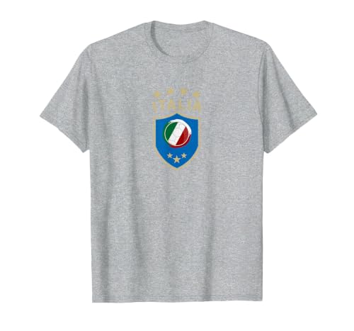 Italy Soccer - Italian Italia Flag Football Player T-Shirt, Men, Heather Grey, Medium