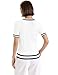 Kistore Womens Summer Short Sleeve Knit Sweaters V Neck Cable Knit Color Block Tops Tshirts Blouses White Black Large
