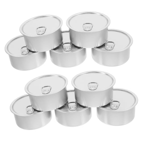 BUGUUYO Lattine Vuote in Alluminio 180ml Per Conservazione Alimenti Con Coperchio Sigillante Apertura Rapida Per Cibo, Biscotti e Dessert Set Da 10 Pezzi Per Uso Cucina e Feste