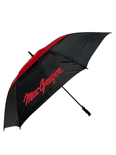 MACGREGOR Golfschirm mit Doppeldach, 162,6 cm, Schwarz, schwarz/red, Klassisch