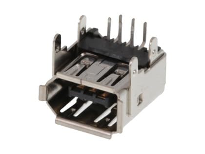 Molex/Waldom, 53984-0681, IEEE 1394-1995 Shielded I/O PCB Socket - 6 Circuits - 2.00mm Pitch - Right-Angle - Flat - Reflow Dip. (20 Item/s)