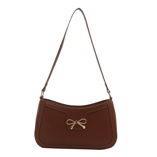 Trendy PU Leather Handbag with Bows Designs Shoulder Bag for