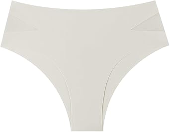 HI-BRA Womens Ice Silk Bikini Brief Ice Silk Seamless Underwear For Women Solid Color Hollow Sexy Briefs Pack of 5 S07