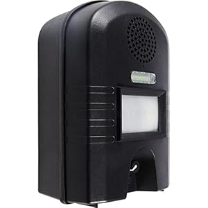 Zappa Repellente Ultrasuoni con Flash Luminoso per Cani, Gatti e Volpi - A Batteria ed Elettrico - Copertura 200 m²
