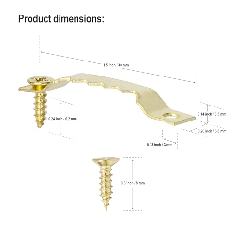 Small Sawtooth Picture Hangers with Screws - 50 Pack, Picture Hanging Hooks Perfect for Hanging Photo Frames, Canvas, Artwork, Paintings and More - Image 2