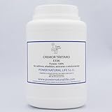 Cremor Tártaro en Polvo Power Natural Life - Grado Alimentario - Estabilizante E336 - Leudante y Estabilizante Repostería - Agente de Limpieza - Envase de Polietileno de 1kg