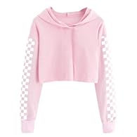 Material: Kids crop top is made of cotton, polyester and spandex, soft comfortable and breathable. Girls long sleeve sweatshirts are sweat-absorbent, so the hoodies for girls are perfect for sports and casual clothes Design: Girls hooded sweatshirt p...