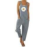 Kommunionskleid Klingel Kleider Laona Cocktailkleid Miamoda Kleider Lange Röcke Winter Frauen Beiläufiger Lockerer Overall Druck Mode Strand Art Ärmellose Dünne Hosenträger Grau S